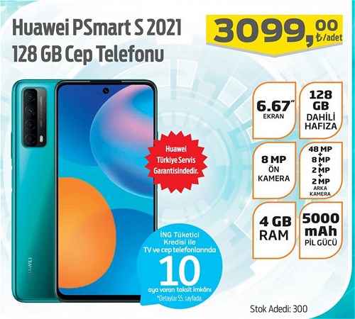 Huawei PSmart S 2021 128 GB Cep Telefonu image