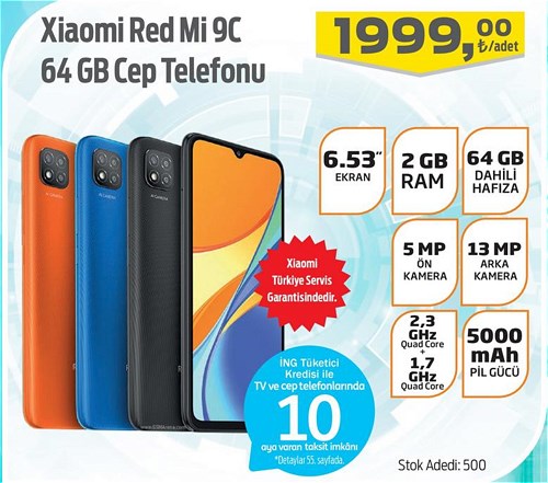 Xiaomi Red Mi 9C 64 GB Cep Telefonu image