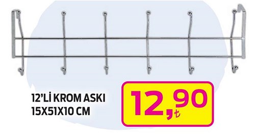 12'li Krom Askı 15x51x10 cm image