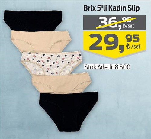 Brix 5'li Kadın Slip image