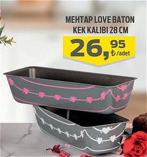 Mehtap Love Baton Kek Kalıbı 28 cm image
