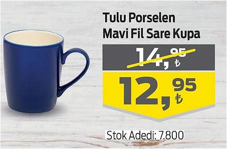 Tulu Porselen Mavi Fil Sare Kupa image
