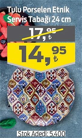 Tulu Porselen Etnik Servis tabağı 24 cm image