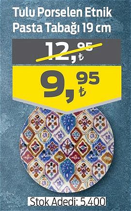 Tulu Porselen Etnik Pasta Tabağı 19 cm image