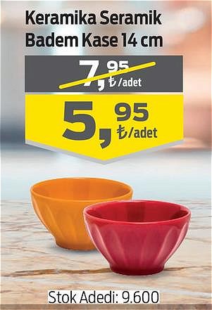 Keramika Seramik Badem Kase 14 cm image