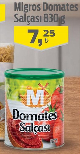Migros Domates Salçası 830 g image