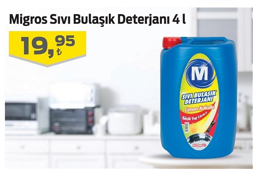 Migros Sıvı Bulaşık Deterjanı 4 l image