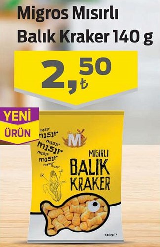 Migros Mısırlı Balık Kraker 140 g image