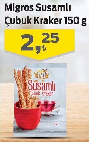 Migros Susamlı Çubuk Kraker 150 g image