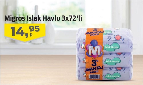 Migros Islak Havlu 3x72'li image