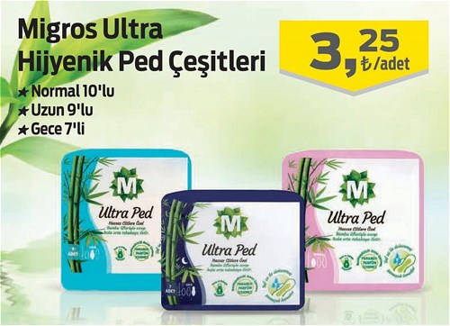 Migros Ultra Hijyenik Ped Çeşitleri/Adet image