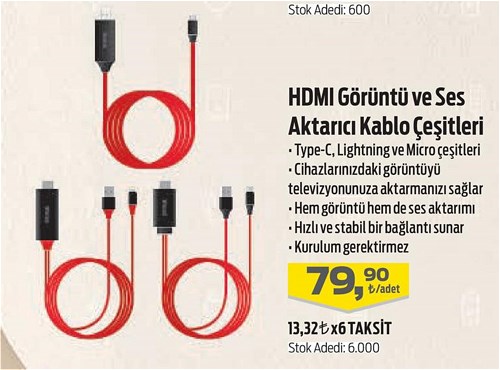 iThink HDMI Görüntü ve Ses Aktarıcı Kablo Çeşitleri/Adet image