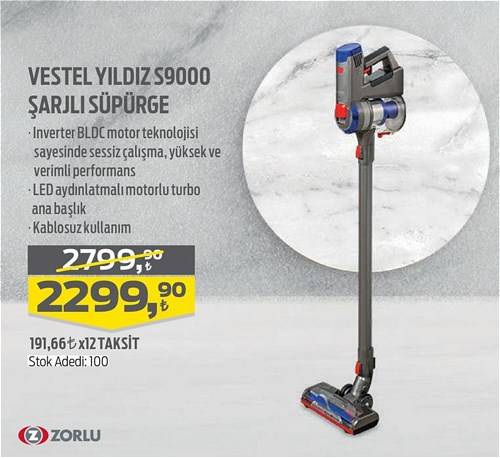 Vestel Yıldız S9000 Şarjlı Süpürge image