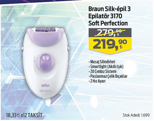 Braun Silk-Epil 3 Epilatör 3170 Soft Perfection image