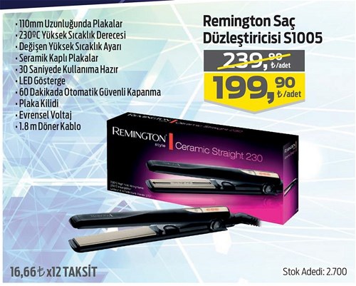 Remington Saç Düzleştirici S1005 image