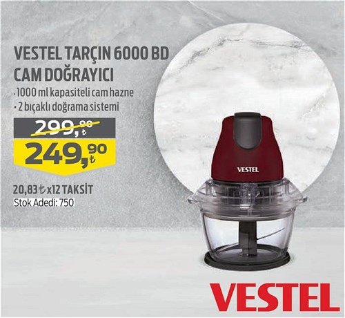 Vestel Tarçın 6000 BD Cam Doğrayıcı image