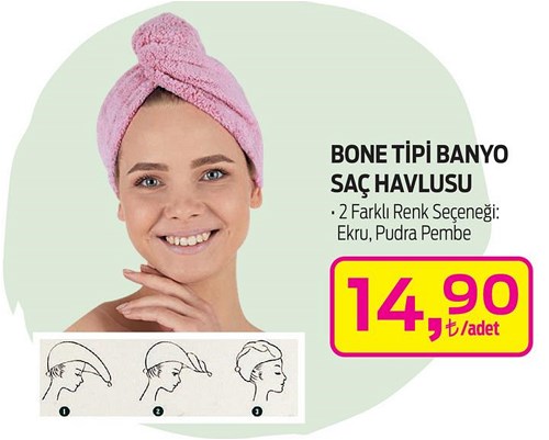 Bone Tipi Banyo Saç Havlusu image