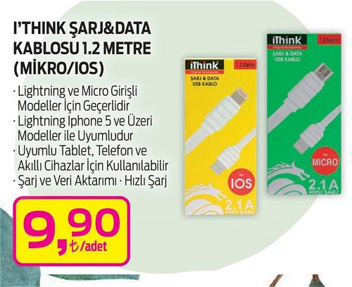 I'Think Şarj&Data Kablosu 1.2 m image