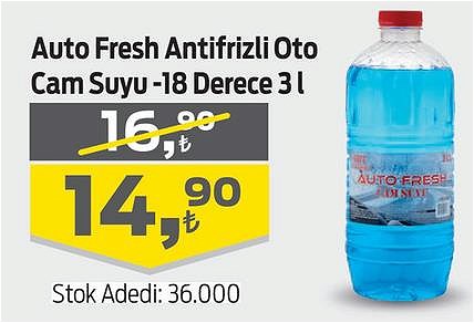 Auto Fresh Antifrizli Oto Cam Suyu -18 Derece 3 l image