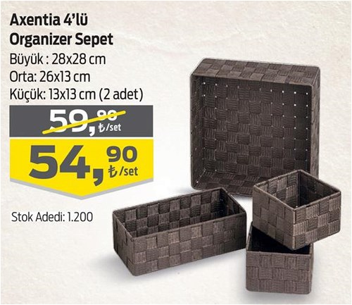 Axentia 4'lü Organizer Sepet image