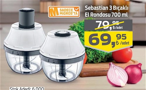 Sebastian 3 Bıçaklı El Rondosu 700 ml image