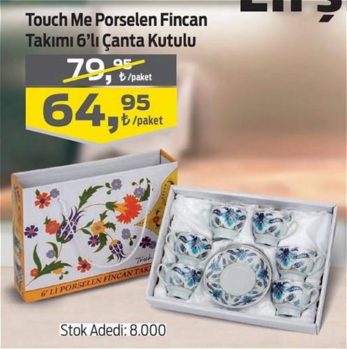 Touch Me Porselen Fincan Takımı 6'lı Çanta Kutulu image