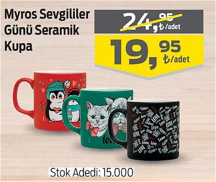 Myros Sevgililer Günü Seramik Kupa image