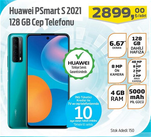 Huawei PSmart S 2021 128 GB Cep Telefonu image