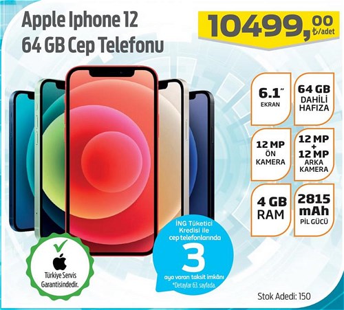 Apple Iphone 12 64 GB Cep Telefonu image