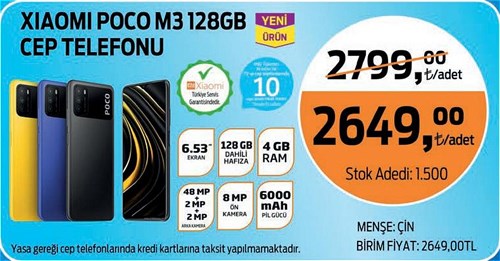 Xiaomi Poco M3 128 GB Cep Telefonu image