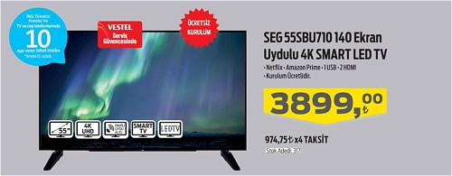 Seg 55SBU710 140 Ekran Uydulu 4K Smart Led Tv image