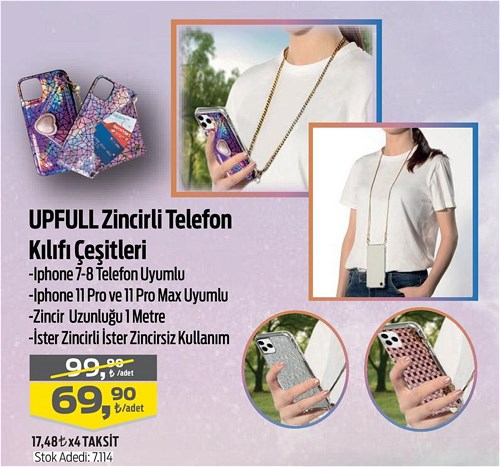 Upfull Zincirli telefon Kılıfı Çeşitleri/Adet image