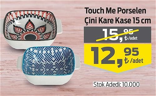 Touch Me Porselen Çini Kare Kase 15 cm image