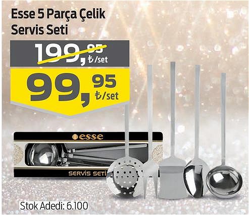 Esse 5 Parça Çelik Servis Seti image