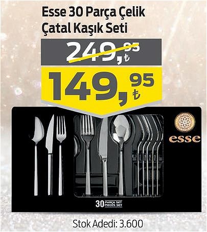 Esse 30 Parça Çelik Çatal Kaşık Seti image