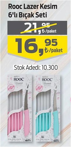 Rooc Lazer Kesim 6'lı Bıçak Seti image
