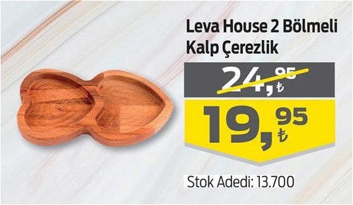 Leva House 2 Bölmeli Kalp Çerezlik image