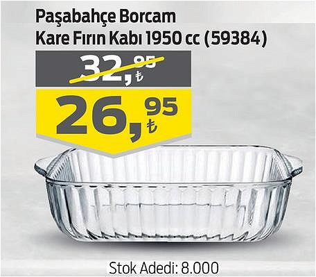 Paşabahçe Borcam Kare Fırın Kabı 1950 cc image