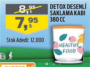 Paşabahçe Detox Desenli Saklama Kabı 380 cc image