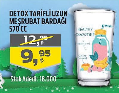 Paşabahçe Detox Tarifli Uzun Meşrubat Bardağı 570 cc image