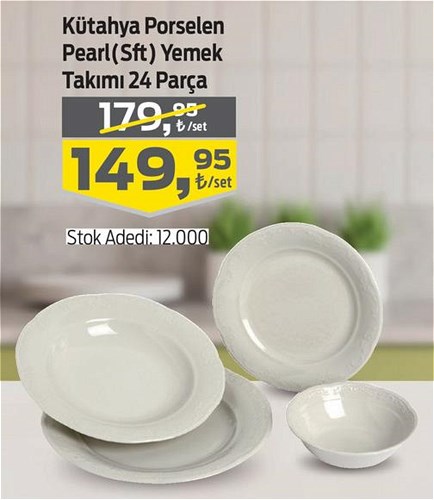 Kutahya Porselen Pearl Sft Yemek Takimi 24 Parca Indirimde Market