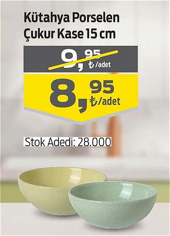 Kütahya Porselen Çukur Kase 15 cm image