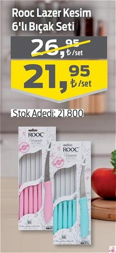 Rooc Lazer Kesim 6'lı Bıçak Seti image