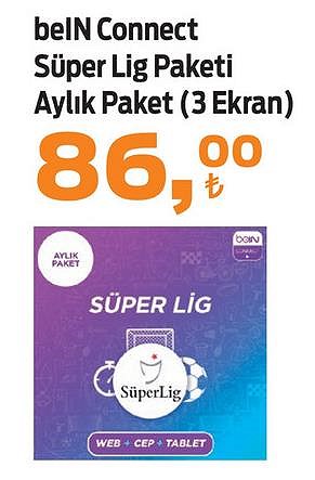 beIN Connect Süper Lig Paketi Aylık Paket (3 Ekran) image