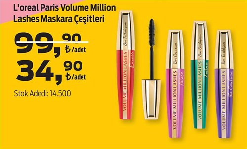 Loreal Paris Volume Million Lashes Maskara Çeşitleri image