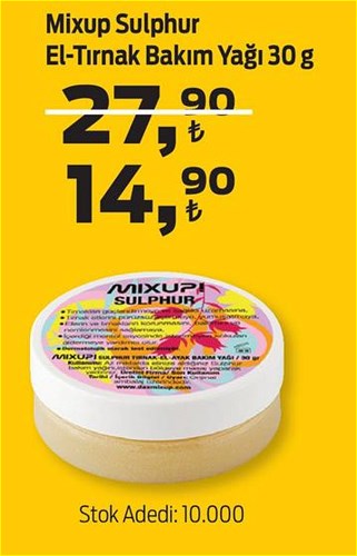 Mixup Sulphur El-Tırnak Bakım Yağı 30 g image