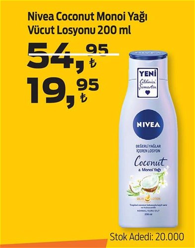 Nivea Coconut Monoi Yağı Vücut Losyonu 200 ml image