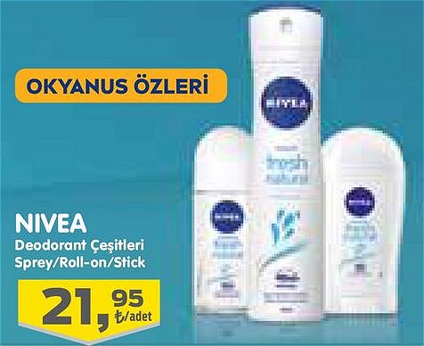 Nivea Deodorant Çeşitleri Sprey/Roll-on/Stick image