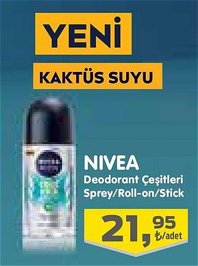 Nivea Deodorant Çeşitleri Kaktüs Suyu Sprey/Roll-on/Stick image