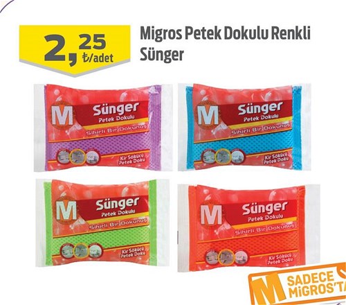 Migros Petek Dokulu Renkli Sünger image